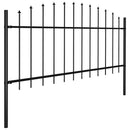 havehegn med spydtop stål 1506x75 cm sort