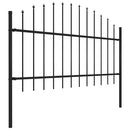 havehegn med spydtop stål 1673x125 cm sort