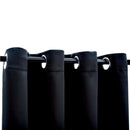 mørklægningsgardiner 2 stk. med metalringe 140 x 175 cm sort