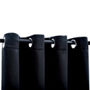 mørklægningsgardiner 2 stk. med metalringe 140 x 225 cm sort