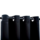 mørklægningsgardiner 2 stk. med metalringe 140 x 245 cm sort