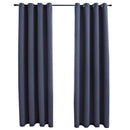 mørklægningsgardiner 2 stk. metalringe 140 x 175 cm antracitgrå