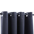 mørklægningsgardiner 2 stk. metalringe 140 x 225 cm antracitgrå