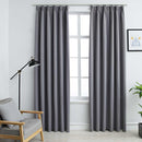 mørklægningsgardiner med kroge 2 stk. 140 x 245 cm grå