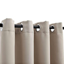 mørklægningsgardiner 2 stk. med metalringe 140 x 175 cm beige