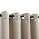 mørklægningsgardiner 2 stk. med metalringe 140 x 225 cm beige