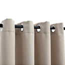 mørklægningsgardiner 2 stk. med metalringe 140 x 245 cm beige