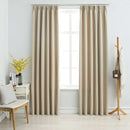 mørklægningsgardiner 2 stk. med kroge 140 x 175 cm beige