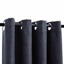 mørklægningsgardiner 2 stk. metalringe 140 x 225 cm antracitgrå