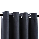 mørklægningsgardiner 2 stk. metalringe 140 x 245 cm antracitgrå