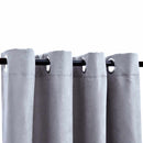 mørklægningsgardiner 2 stk. med metalringe 140 x 175 cm grå