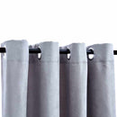 mørklægningsgardiner 2 stk. med metalringe 140 x 245 cm grå