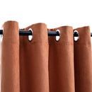 mørklægningsgardiner 2 stk. metalringe 140 x 245 cm rustfarvet
