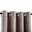 mørklægningsgardiner 2 stk. med metalringe 140 x 175 cm gråbrun
