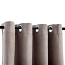 mørklægningsgardiner 2 stk. med metalringe 140 x 225 cm gråbrun