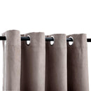 mørklægningsgardiner 2 stk. med metalringe 140 x 245 cm gråbrun