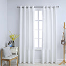 mørklægningsgardiner 2 stk. med metalringe 140 x 245 cm råhvid