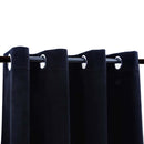 mørklægningsgardiner 2 stk. med ringe 140 x 175 cm fløjl sort