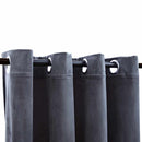 mørklægningsgardiner 2 stk. ringe 140 x 175 cm fløjl antracit