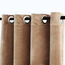 mørklægningsgardiner 2 stk. med ringe 140 x 245 cm fløjl beige