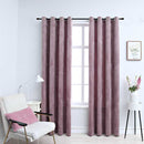 mørklægningsgardiner 2 stk. ringe 140 x 245 cm fløjl antik rosa