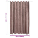 mørklægningsgardin med metalringe 290x245 cm fløjl gammelrosa