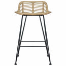 barstole 2 stk. rattan naturfarvet