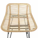 barstole 2 stk. rattan naturfarvet