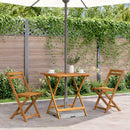 foldbart havebord 70 x 70 x 75 cm massivt akacietræ
