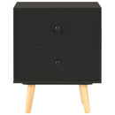 sengeskabe 2 stk. 40 x 30 x 50 cm massivt fyrretræ sort