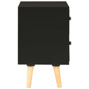 sengeskabe 2 stk. 40 x 30 x 50 cm massivt fyrretræ sort
