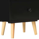 sengeskabe 2 stk. 40 x 30 x 50 cm massivt fyrretræ sort