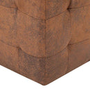puf 2 stk. 30 x 30 x 30 cm imiteret ruskind brun