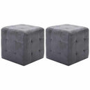 puf 2 stk. 30 x 30 x 30 cm imiteret ruskind