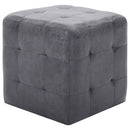puf 2 stk. 30 x 30 x 30 cm imiteret ruskind