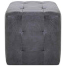 puf 2 stk. 30 x 30 x 30 cm imiteret ruskind