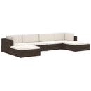 hjørnesæde til sofa 1 stk. med hynder polyrattan sort