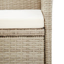 udendørs spisebordssæt 9 dele med hynder polyrattan beige