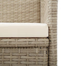 havelænestole 2 stk. med hynder polyrattan beige