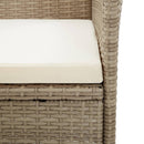 udendørsstole 2 stk. med hynder polyrattan beige