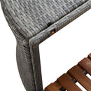 omkrans til spabad 268x268x55 cm polyrattan grå