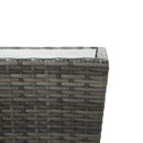 tebord 41,5x41,5x43 cm hærdet glas og polyrattan grå