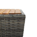 tebord 41,5x41,5x43 cm polyrattan og massivt akacietræ grå