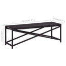 havebænk 120 cm polyrattan sort