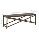 havebænk 120 cm polyrattan brun
