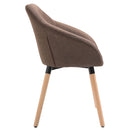 spisebordsstole 6 stk. stof brun