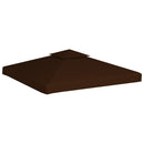 pavillontopdække 2 niveauer 3x3 m 310 g/m² brun
