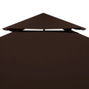 pavillontopdække 2 niveauer 3x3 m 310 g/m² brun