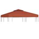 pavillontopdække 2 niveauer 3x3 m 310 g/m² terrakotta