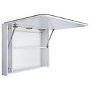 badeværelsesskab med spejl + LED-lys 80x9,5x55 cm